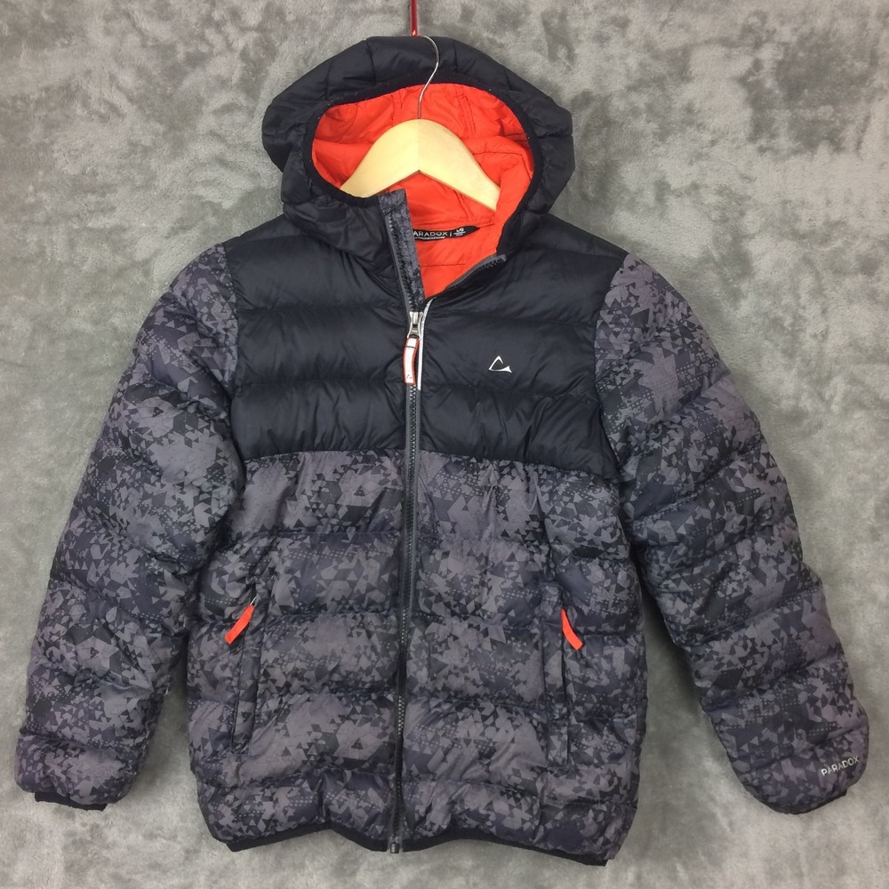 Paradox Down Puffer Jacket Youth 10/12 Grey Lightweight Packable